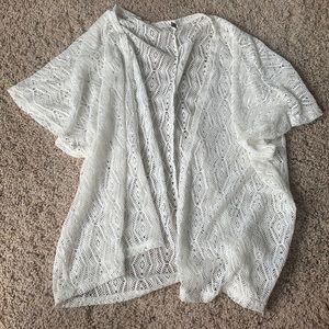 White cardigan